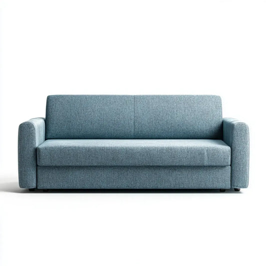 2-Sitzer Sofa Blaugrau 160 x 85 x 85 cm Polyester Schaumstoff Rechteckig