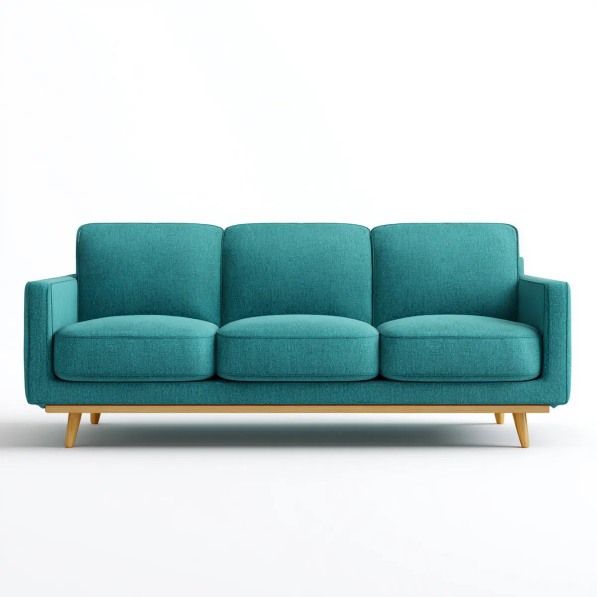 3-Sitzer Sofa Türkis 210 x 85 x 86 cm Polyester Rechteckig