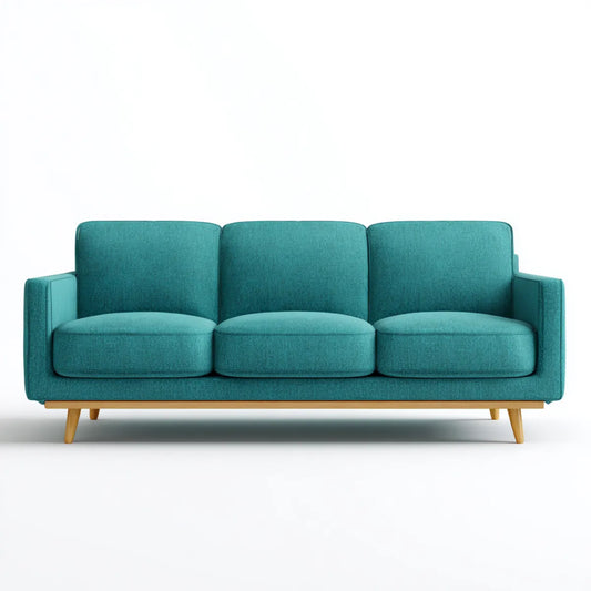 3-Sitzer Sofa Türkis 210 x 85 x 86 cm Polyester Rechteckig