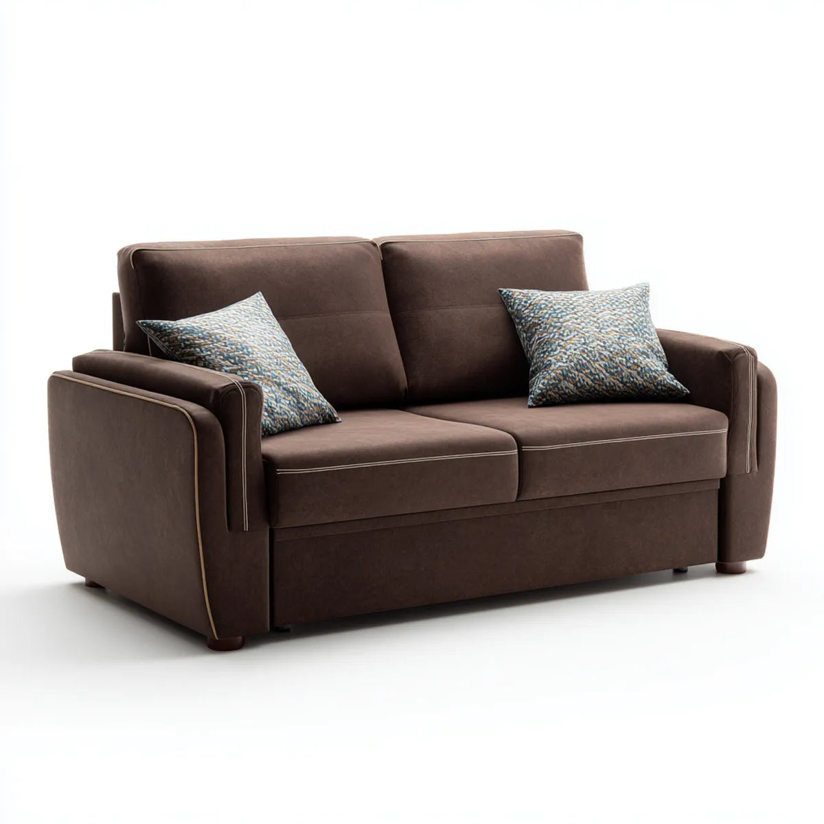 2-Sitzer Sofa Braun 170 x 90 x 88 cm mit Polyester-Mikrofaserbezug Rechteckig