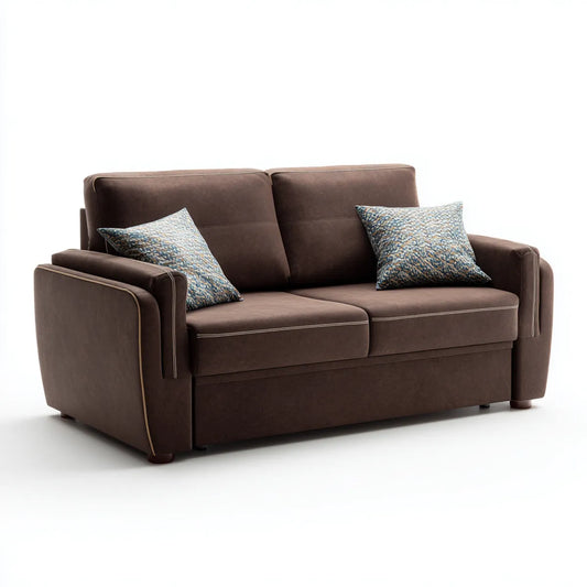 2-Sitzer Sofa Braun 170 x 90 x 88 cm mit Polyester-Mikrofaserbezug Rechteckig