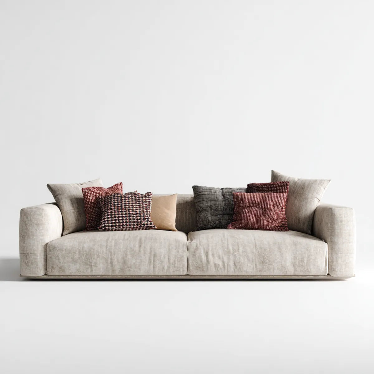 3-Sitzer Sofa Beige 230 x 100 x 85 cm Polyester Gerade