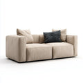 2-Sitzer Sofa Beige 200 x 95 x 78 cm Polyester-Feincord Rechteckig