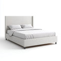 Polsterbett Doppelbett Hellgrau 160 x 200 cm mit Polyesterbezug und Rechteckform