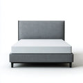 Polsterbett Doppelbett Grau 160 x 200 cm Polyester Rechteckig