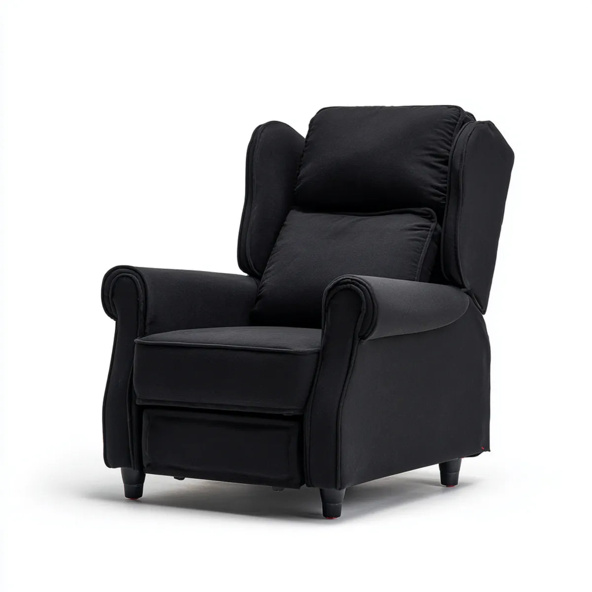 Relaxsessel Schwarz 84 x 90 x 104 cm mit Fußstütze aus Polyester und Schaumstoff