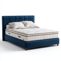 Boxspringbett Doppelbett Dunkelblau 180 x 200 cm mit Polyesterbezug und Rechteckform